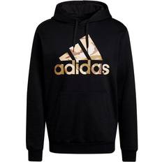 Adidas Essentials Fleece Camo Print Hoodie - Black