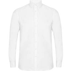 Henbury Modern Long Sleeved Oxford Shirt - White