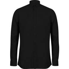 Henbury Modern Long Sleeved Oxford Shirt - Black