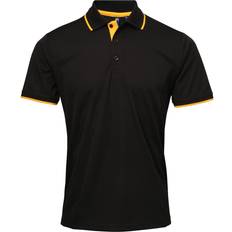 XXS Polo Shirts Premier Contrast Coolchecker Polo Shirt - Black/Sunflower