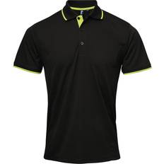 XXS Polo Shirts Premier Contrast Coolchecker Polo Shirt - Black/Lime