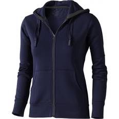 Elevate Ladies Arora Hooded Full Zip Sweater - Navy