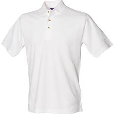 Henbury Classic Plain Polo Shirt - White