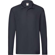 Fruit of the Loom Premium Long Sleeve Polo Shirt - Deep Navy