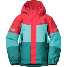 Multifärgade Regnjackor Barnkläder Bergans Kid's Lilletind Insulated Jacket - Light Dahlia Red/Light Greenlake (7984)