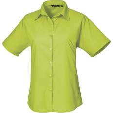 Premier Women's Short Sleeve Poplin Blouse - Lime