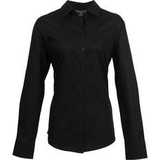 Premier Women's Long Sleeve Signature Oxford Blouse - Black