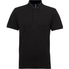 ASQUITH & FOX Performance Blend Short Sleeve Polo Shirt - Black