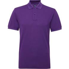 Purple Polo Shirts ASQUITH & FOX Performance Blend Short Sleeve Polo Shirt - Purple