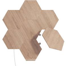 Papel Apliques de pared Nanoleaf Elements Wood Look Hexagons Aplique de pared 7pcs