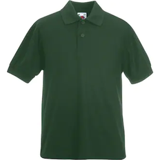 Girls Polo Shirts Fruit of the Loom Kid's 65/35 Pique Polo Shirt (2-pack) - Bottle Green