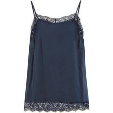 Vila Lace Spaghetti Strap Top - Blue/Total Eclipse