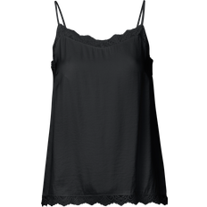 Vila Lace Spaghetti Strap Top - Black