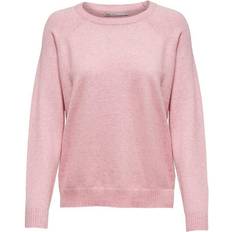 Only Single Colored Knitted Sweater - Pink/Light Pink