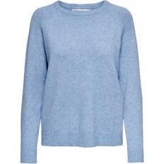 Only Single Colored Knitted Sweater - Blue/Allure