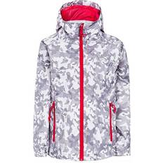 Kamouflage Regnjackor Trespass Kid's Qikpac Waterproof Camo Print Packaway Jacket - White Camo