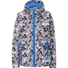 Kamouflage Regnjackor Trespass Kid's Qikpac Waterproof Camo Print Packaway Jacket - Grey Camo