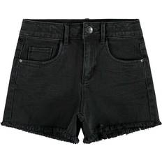 Name It Regular Fit High Waist Denim Shorts - Black/Black Denim (13185618)