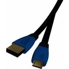 Gioteck PS4 XC1 Charging Cable - Black/Blue