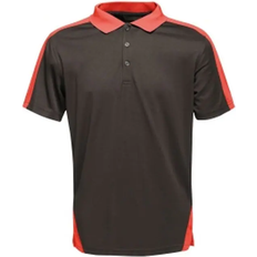 Regatta Contrast Coolweave Polo Shirt - Black/Classic Red