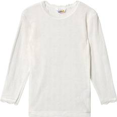 Joha Silk Wool T-shirt with Lace - White (16490-197-50)