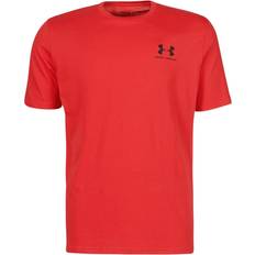 Hombre - Rojo Camisetas Under Armour Men's Sportstyle Left Chest Short Sleeve Shirt - Red/Black