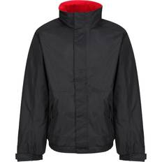 Regatta Men's Dover Fleece Lined Waterproof Insulated Bomber Jacket - Black/Classic Red