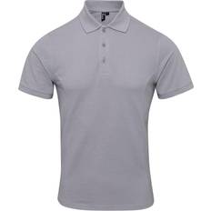 Men - Silver Polo Shirts Premier Coolchecker Plus Pique Polo with CoolPlus Polo Shirt - Silver