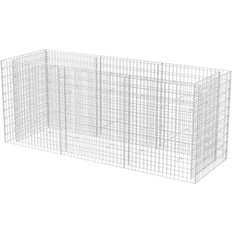 vidaXL Lit Surélevé À Gabion Acier 270x90x100 cm 90cm