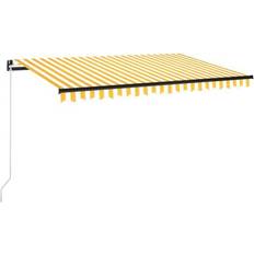 350.0 cm Tendalini da Giardino vidaXL Tenda Da Sole Retrattile Manuale LED 400x350 cm Antracite 400x350cm