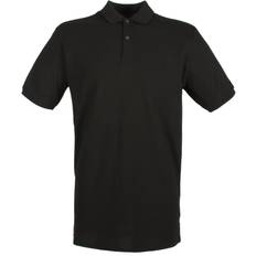 Henbury Micro Fine Pique Polo Shirt - Black