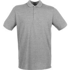 Henbury Micro Fine Pique Polo Shirt - Heather Grey