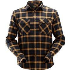 Snickers allroundwork skjorte Snickers Workwear 8516 AllroundWork Checked Shirt - Black/Brown