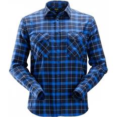 Snickers allroundwork skjorte Snickers Workwear 8516 AllroundWork Checked Shirt - Navy/True Blue