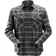 Snickers allroundwork skjorte Snickers Workwear 8516 AllroundWork Checked Shirt - Anthracite Melange/Light Grey Melange