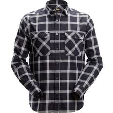 Snickers allroundwork skjorte Snickers Workwear 8516 AllroundWork Checked Shirt - Black/Gray