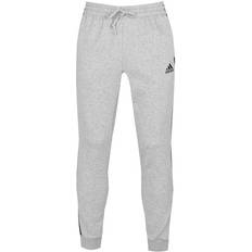 Adidas Essentials Fleece Tapered Cuff 3-Stripes Joggers Pant - Medium Grey Heather/Black