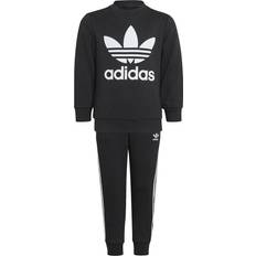 Stripes Tracksuits Children's Clothing adidas Kid's Adicolor Crew Set - Black/White (H25250)