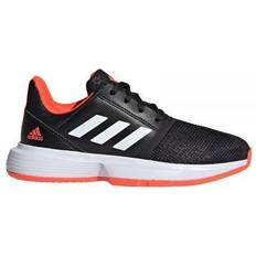 Sort Ketsjersportsko Børnesko adidas Junior CourtJam Tennis - Core Black/Cloud White/Solar Red