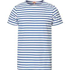Armor-Lux Hoëdic Boatneck Heritage Stripe T-shirt - White/Blue