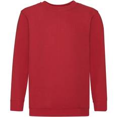 Red Sweatshirts Fruit of the Loom Childrens Unisex Set In Sleeve Sweatshirt - Red (UTBC1366-37)