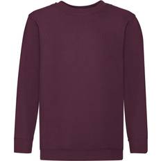 Purple Sweatshirts Children's Clothing Fruit of the Loom Childrens Unisex Set In Sleeve Sweatshirt - Burgundy (UTBC1366-13))