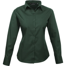 Premier Poplin Blouse Met Lange Mouwen - Groen