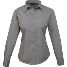 Premier Popeline Blouse Met Lange Mouwen - Donkergrijs
