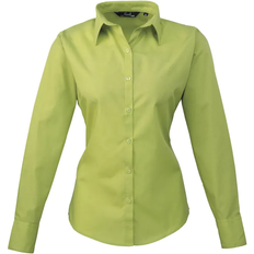 Yellow Shirts Premier Women's Long Sleeve Poplin Blouse - Lime