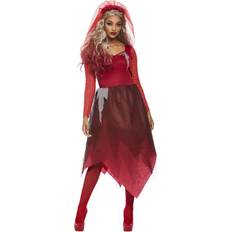 Smiffys Grave Yard Bride Costume Red