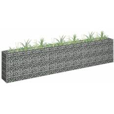 Ollas vidaXL Gabion Raised Bed Galvanized Steel 106.3' x 23.6' Planter Basket Pot Wall 30cm