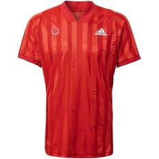 Rood - Tennis Tops Adidas Freelift Engineered T-shirt Men - Scarlet/White