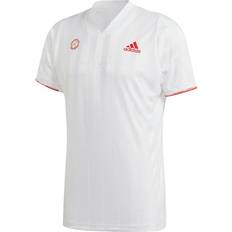 Herr - Tennis - Vita Överdelar adidas Freelift Engineered T-shirt Men - White/Scarlet