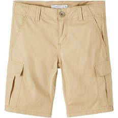 Name It Regular Fit Cotton Twill Cargo Shorts - Beige/Incense (13185218)